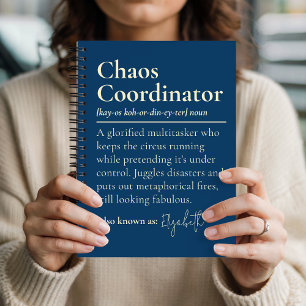 Custom Chaos Coordinator Journal Gift for Coworker