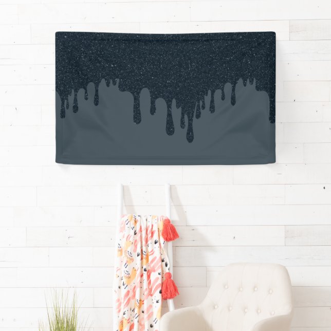Custom Charcoal Noise Drip – Bold Abstract Banner (Insitu)