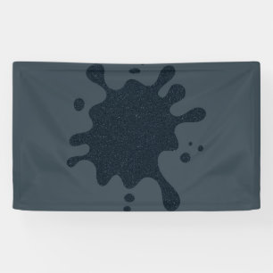 Custom Charcoal Splash Banner – Monochrome Noise