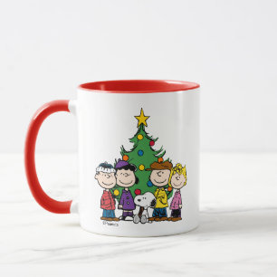 Custom Charlie Brown and Friends Winter Birthday Mug