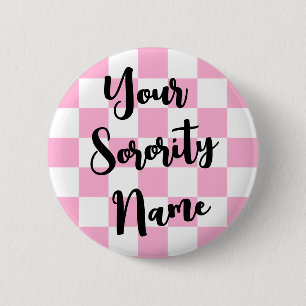 Custom Checker Board Retro Sorority Button