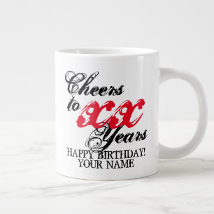 Custom cheers cool Birthday jumbo coffee mug gift