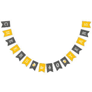 Custom Cheers Milestone Birthday Bunting