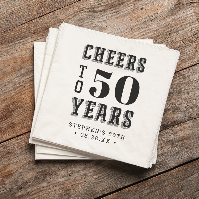 Custom Cheers Milestone Birthday Napkin (Creator Uploaded)