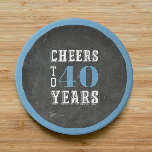 Custom Cheers Milestone Birthday Party Paper Plate