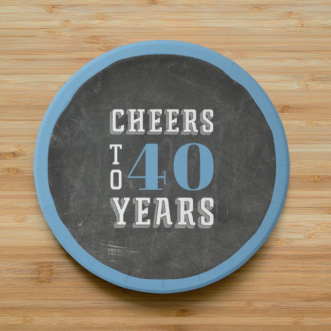 Custom Cheers Milestone Birthday Party Paper Plate (Creator Uploaded)