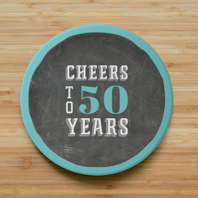 Custom Cheers Milestone Birthday Party Paper Plate (Creator Uploaded)