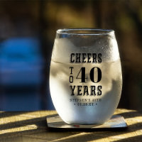 Custom Cheers to 40 Years | Any Milestone Birthday