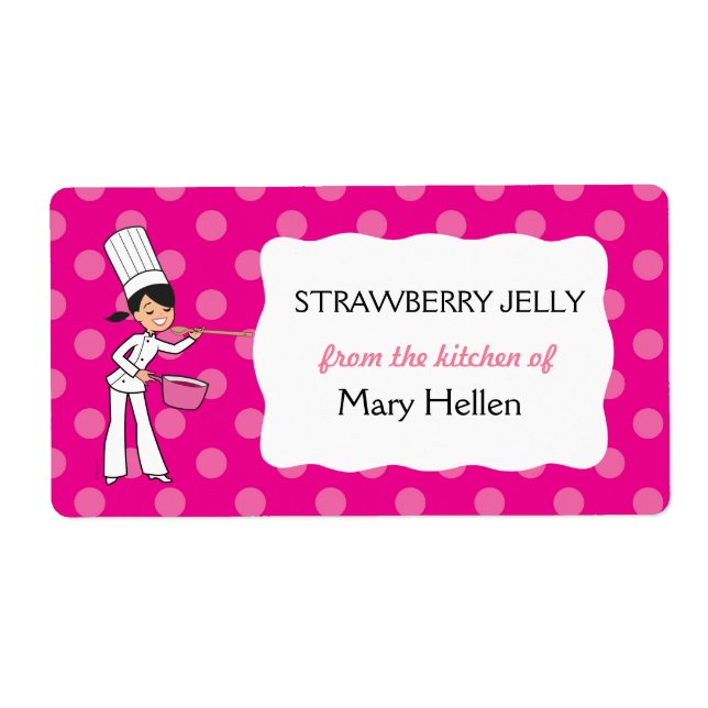 Custom Chef Adhesive Label "From the Kitchen" (Front)