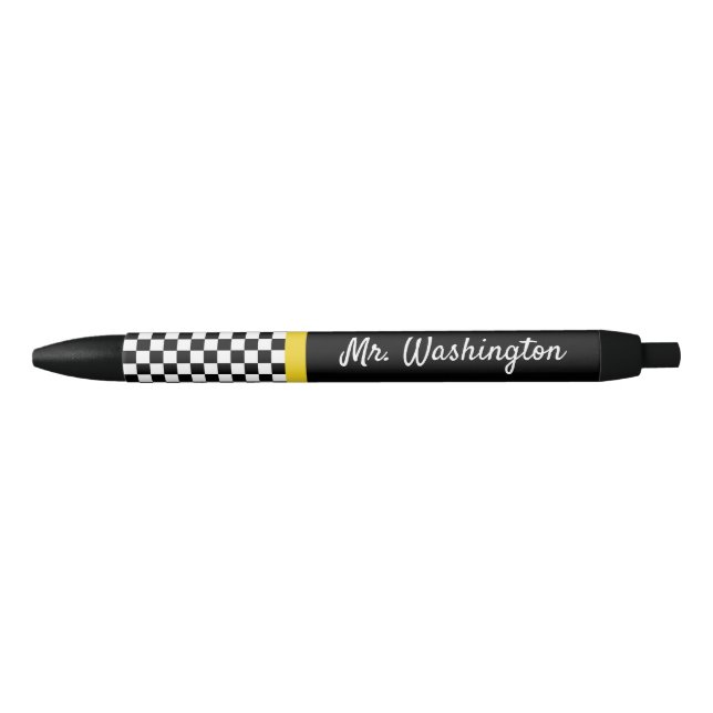Custom Chequerboard Writing Pen Gift (Front)