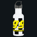 Custom chequered auto racing flag 532 ml water bottle<br><div class="desc">Custom chequered auto racing flag stainless steel water bottle. Personalised drink bottle with automotive design. Cool Birthday gift idea for kids,  friends,  family,  driver,  fan etc. Add your own number.</div>
