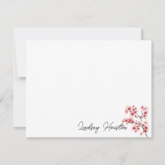 Custom Cherry Blossom Note Card