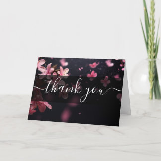 Custom Cherry Blossoms Thank You Card