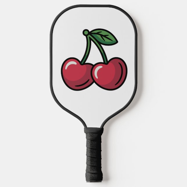 Custom Cherry Heart Name Pickleball Paddle (Front)