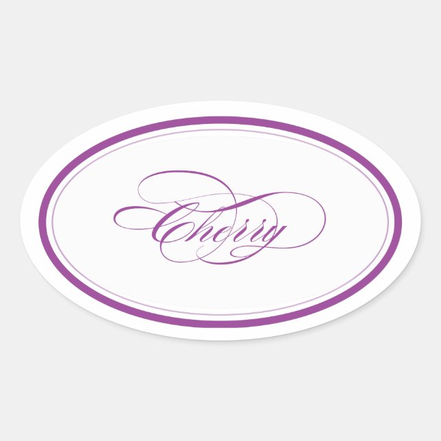 Custom_Cherry Oval Sticker (Front)