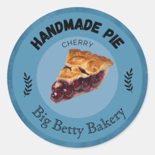 Custom Cherry Pie Labels   Personalised Bakery Pac