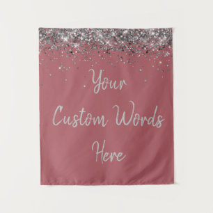 Custom Chianti and Silver Personalised Photo Booth Tapestry