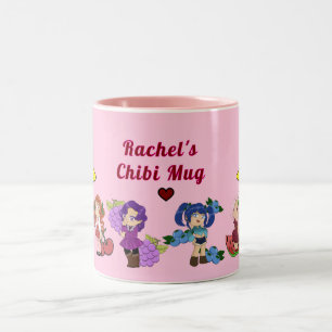 Custom Chibi Fruit Characters Mug