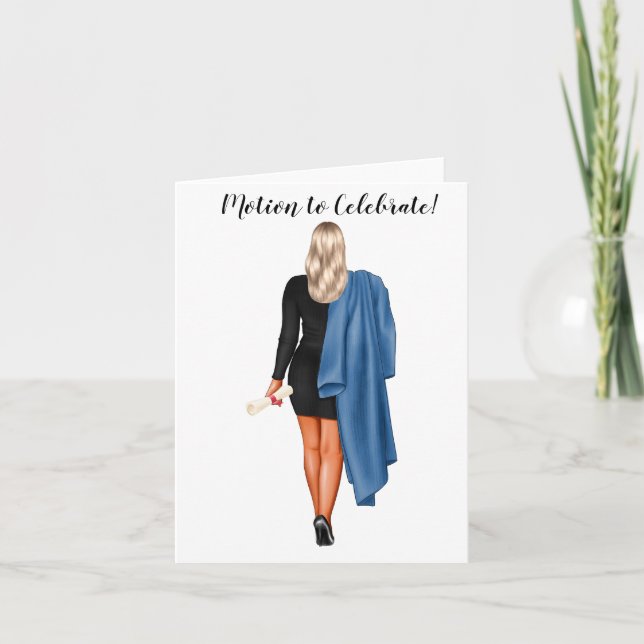Custom Chic Law School Graduation  Card (Front)