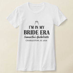 Custom Chic Minimalist Personalized Bachelorette T-Shirt