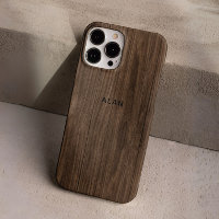 Custom Chic Modern Retro Dark Brown Woodgrain