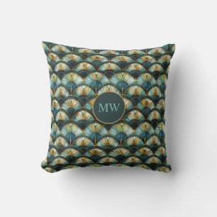 Custom Chic Peacock Colour Stained Glass Cushion