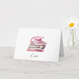 Custom Chic Pink Medical School Graduation Card