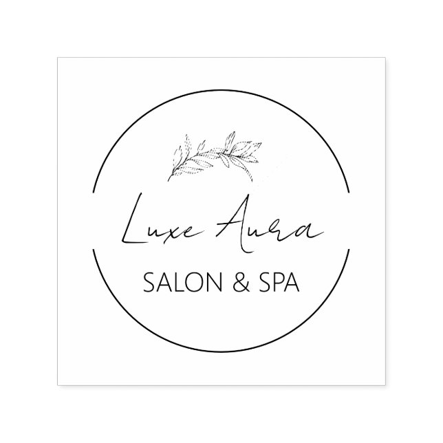 Custom Chic Salon Spa Business  Self-inking Stamp (Design)