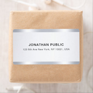 Custom Chic Silver Glamorous Template Shipping