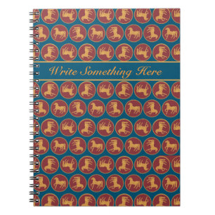 Custom Chic Year of the Horse Spiral Notebook
