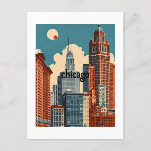 custom chicago illinois  postcard