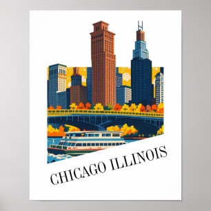 Custom Chicago Illinois Poster