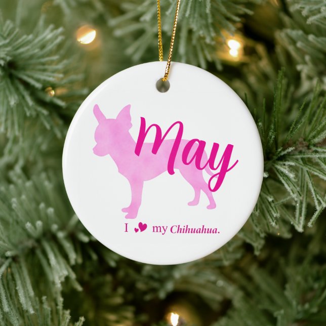 Custom Chihuahua Christmas Ornament   (Tree)
