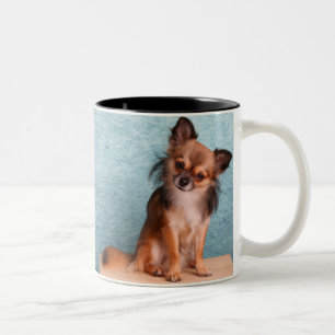 Custom Chihuahua Dog Photo Two-Tone Coffee Mug