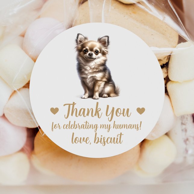 Custom Chihuahua Dog Wedding Favour Stickers (Creator Uploaded)