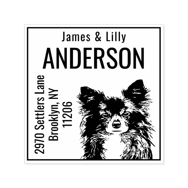 Custom Chihuahua Return Address Stamp Self Inking (Design)