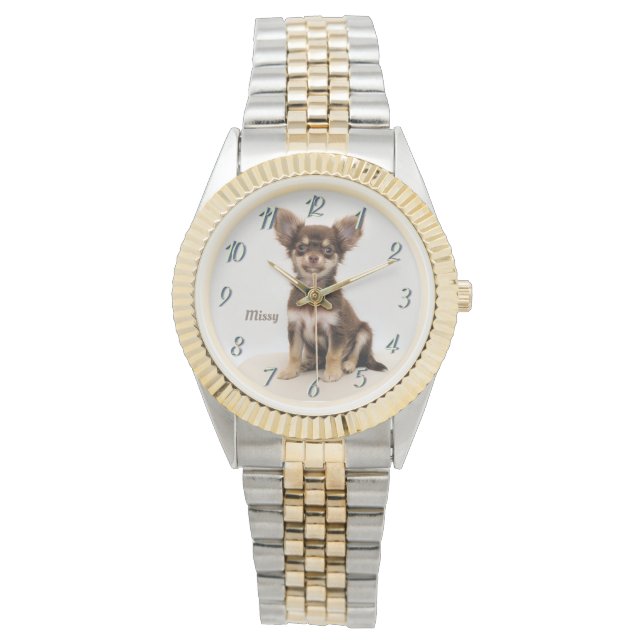 Custom Chihuahua Watch (add a name) 325 By Zazz_it (Front)