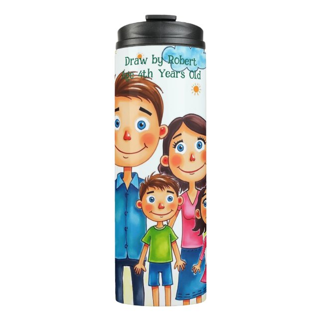 Custom Child Artwork Tumbler – Personalised Kid’s  (Front)