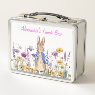 Custom Child Name Peter the Rabbit  Metal Lunch Box