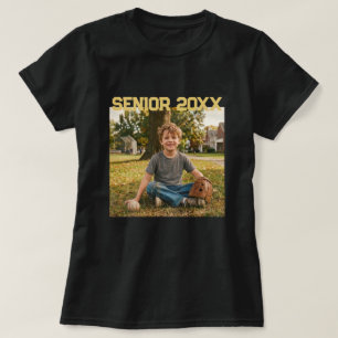 Custom Childhood Photo Senior Graduation Year T-Shirt