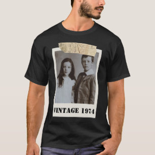 Custom Childhood Photo & Year Vintage Personalized T-Shirt