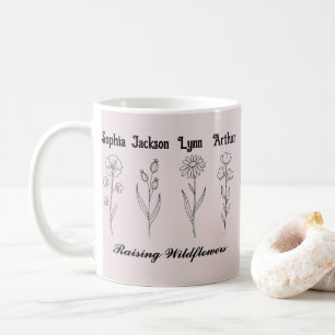 Custom Children Name Wildflower Garden Coffee Mug