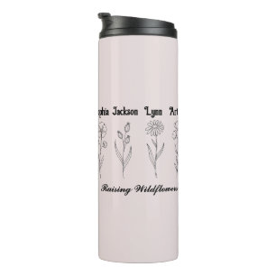 Custom Children Name Wildflower Garden Thermal Tumbler