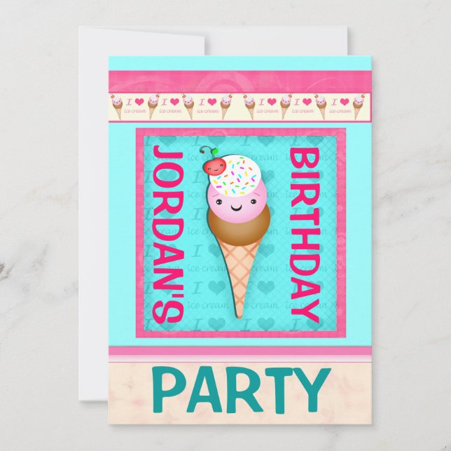 Custom Children's Birthday Party Invitation (Front)