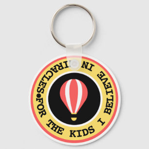 Custom Children's Miracle Network Name Red Yellow Key Ring