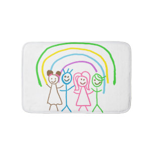 Custom Childs Drawing Turn Kids Artwork to Bath Mat