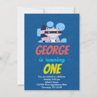 Custom Child's Racoon Bandit Cartoon Invitation