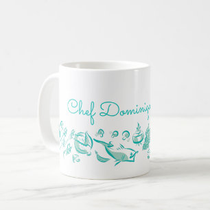 Custom Chinese Cuisine Ink Drawing Mug