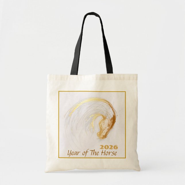 Custom Chinese Horse Year Zodiac Birthday Tote B1 (Front)