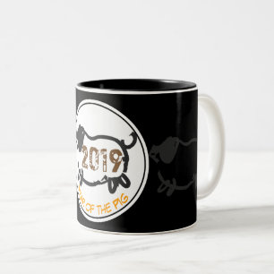 Custom Chinese Year of The Pig 2-tone Mug